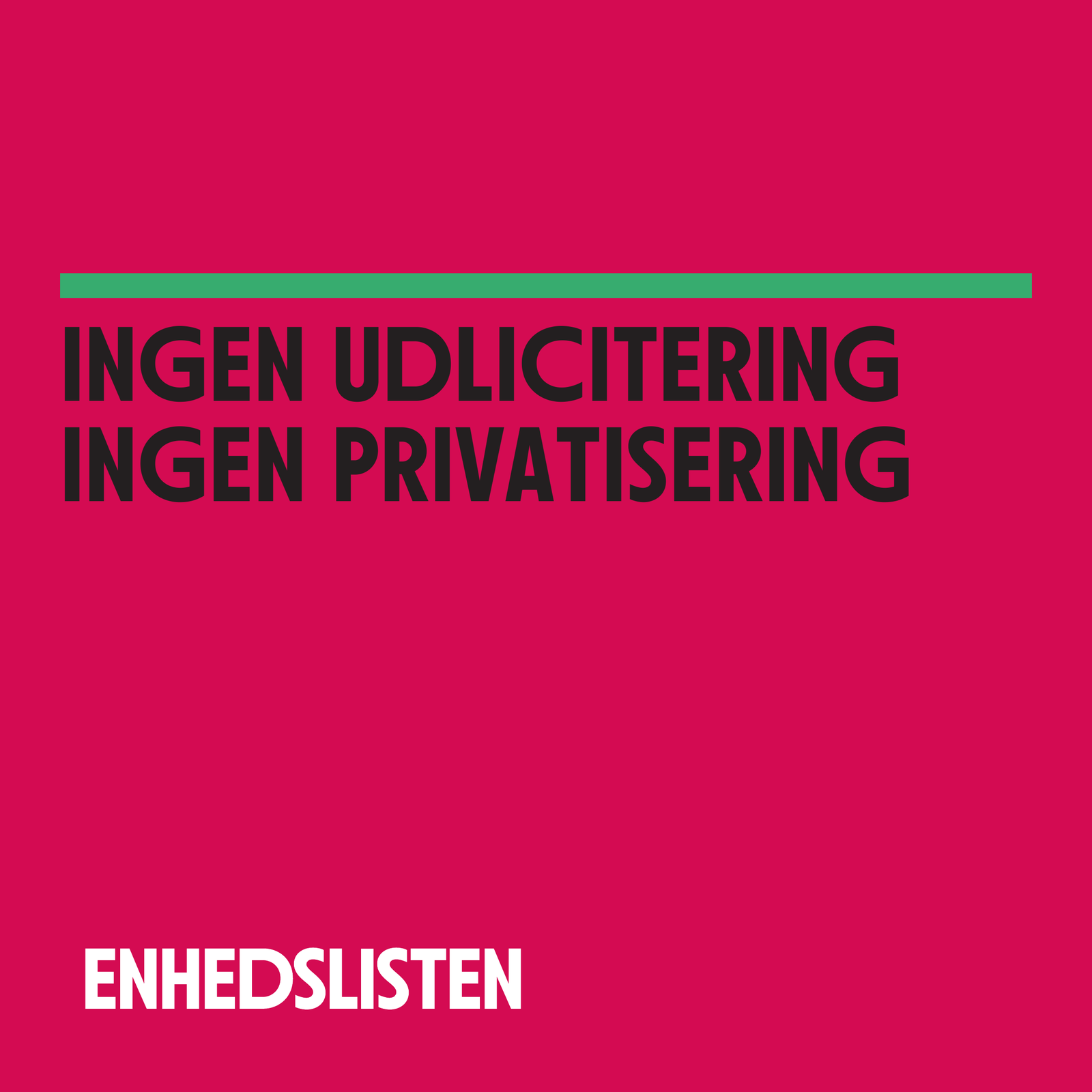 Ingen Udlicitering - Ingen privatisering - Flemming Leer Jakobsen, Enhedslisten Region Syddanmark
